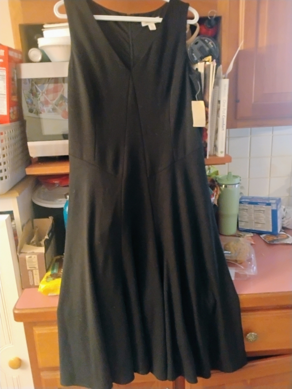 Coldwater Creek Black Sleeveless A-Line Dress
